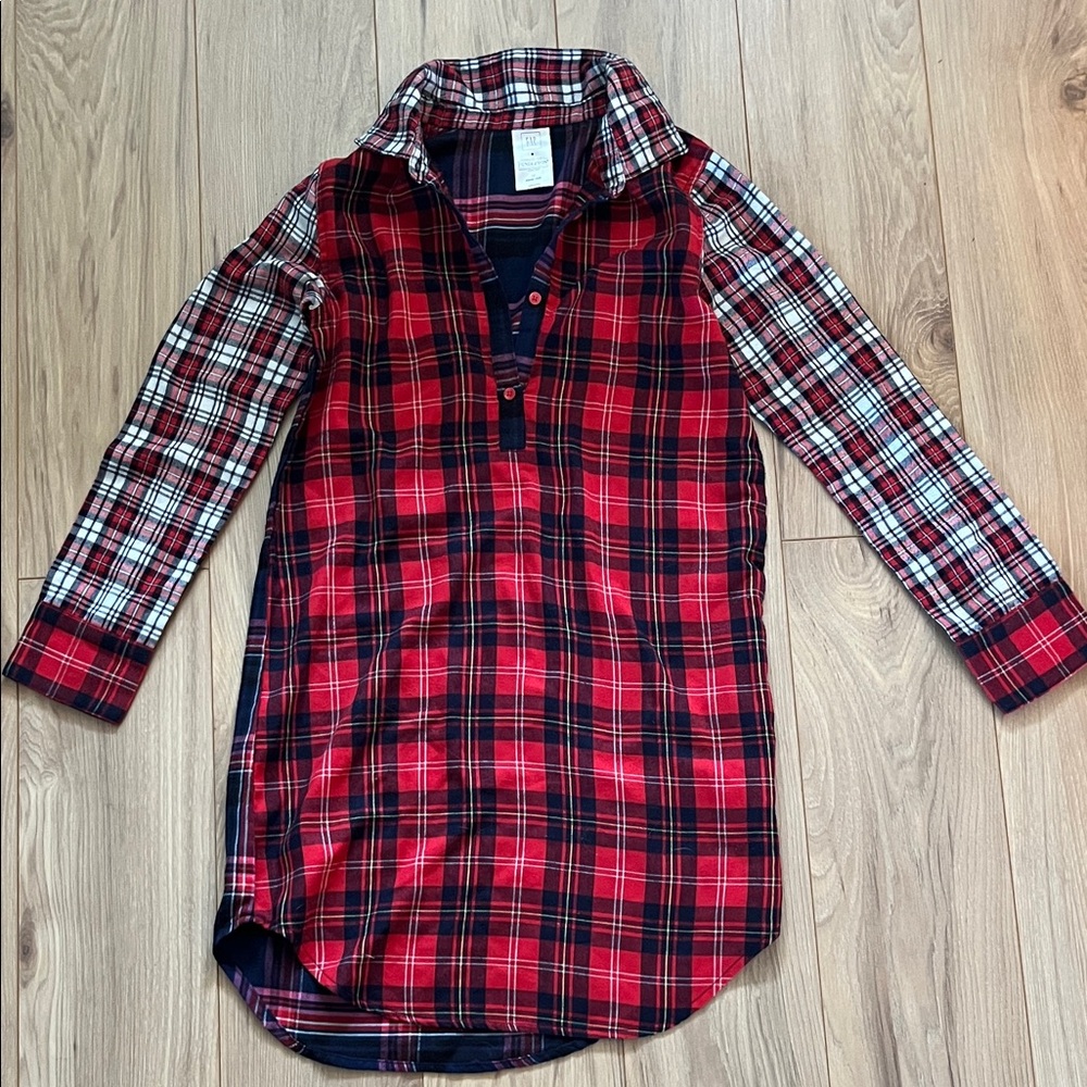 Pendleton Red and Black Plaid Kids Nightgown